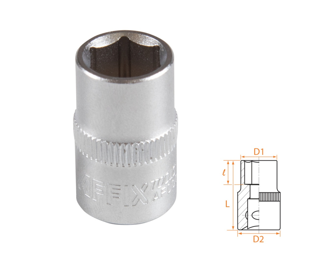 AFFIX Головка торцевая стандартная шестигранная 3/8", 11 мм