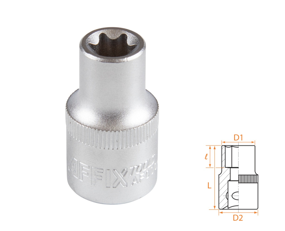 AFFIX Головка торцевая TORX Е-стандарт 1/2", E12