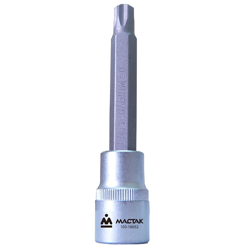 МАСТАК Насадка (бита) торцевая 1/2", TORX, T52, L = 140 мм, для ГБЦ VAG