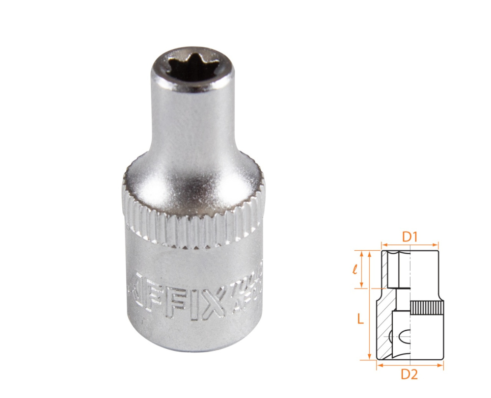 AFFIX Головка торцевая TORX Е-стандарт 1/4", E5